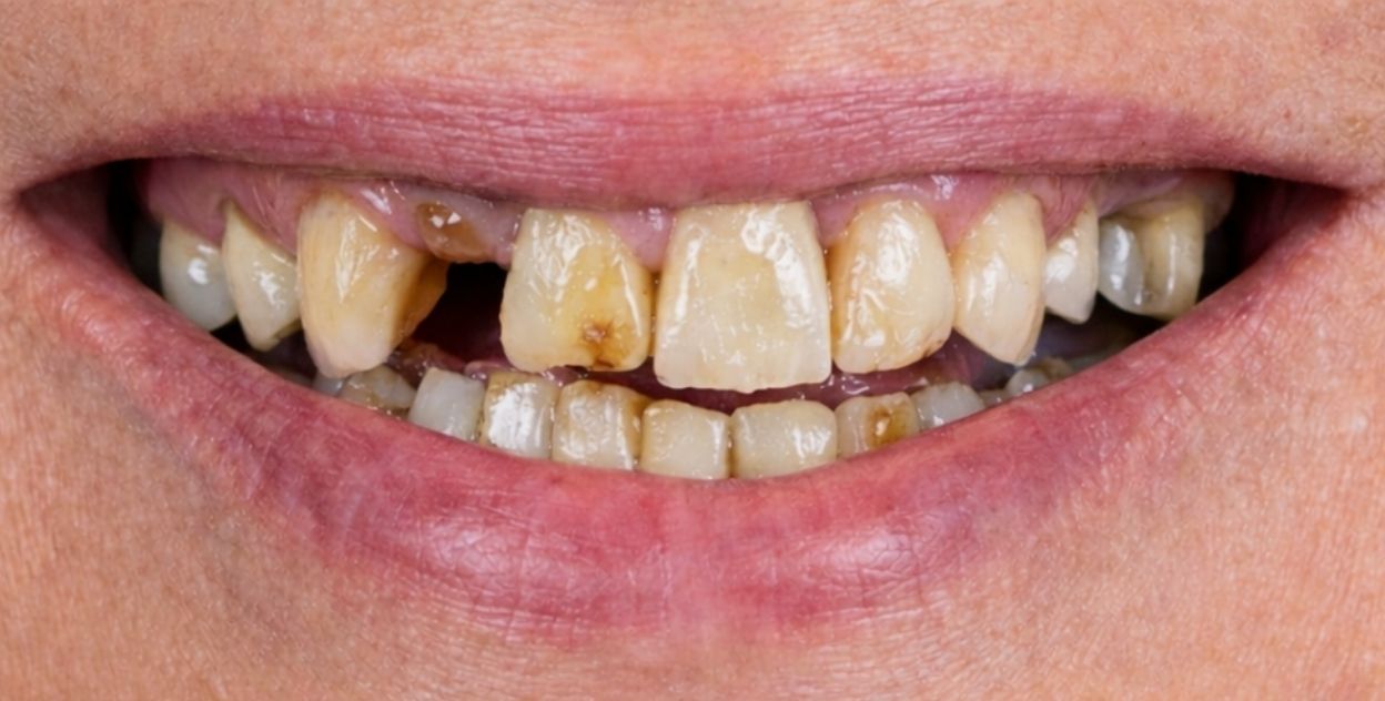 Caso real de implantes antes del tratamiento en Neoimplant